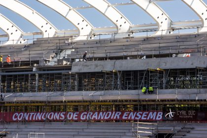 Travaux de la tribune EST Stade Gaston Gérard en 2016