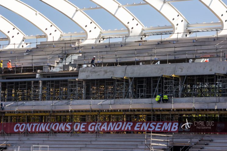 Travaux de la tribune EST Stade Gaston Gérard en 2016